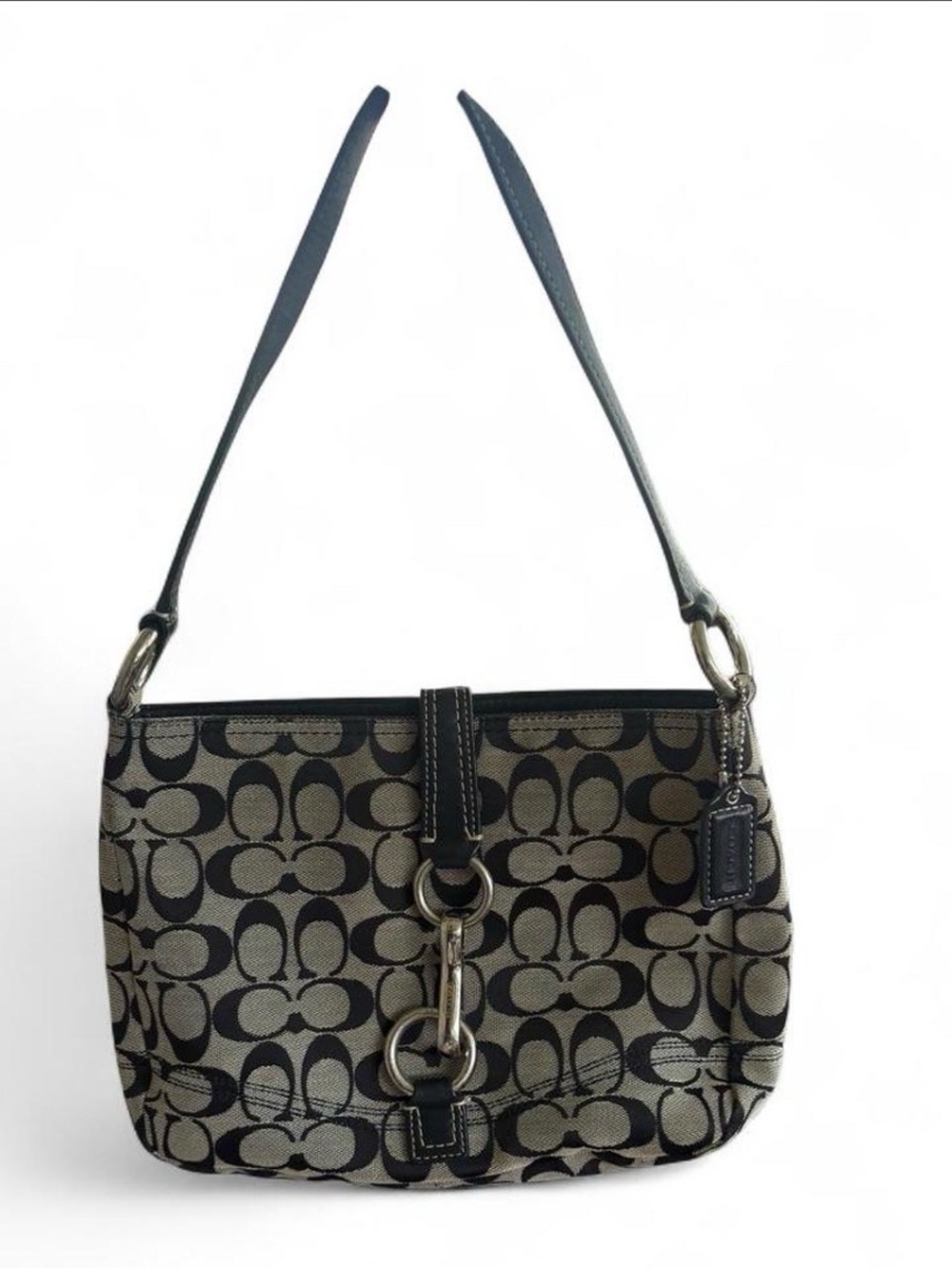 Coach Shoulder Bag Black Monogram